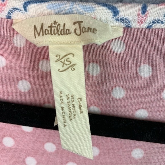 Matilda Jane Blue Diamond Geometric Catch a Dream Pajama Top - Women XS - Picture 6 of 10